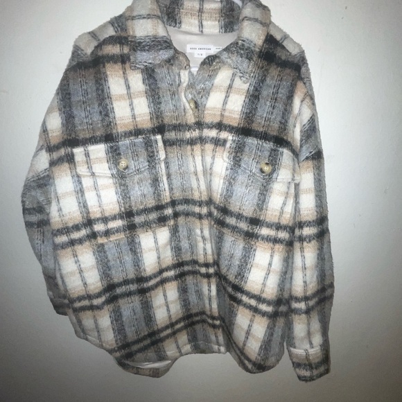 Brand New Good American heavy flannel/jacket. Size 1/2 that is a S/M - Picture 4 of 9